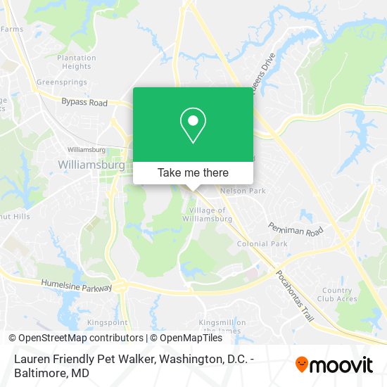 Lauren Friendly Pet Walker map