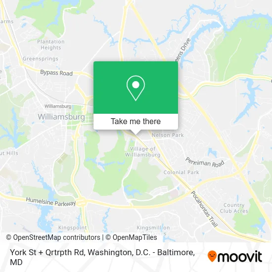 York St + Qrtrpth Rd map