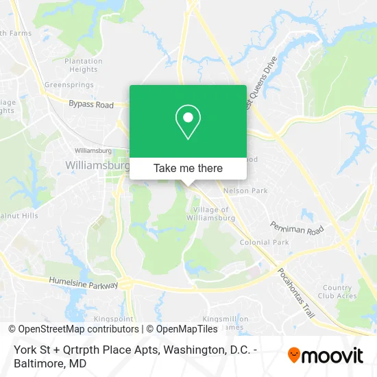 York St + Qrtrpth Place Apts map