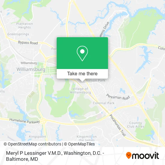 Meryl P Lessinger V.M.D. map
