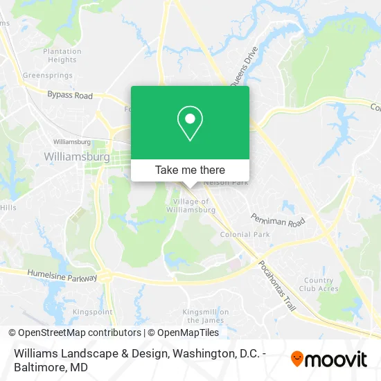 Williams Landscape & Design map