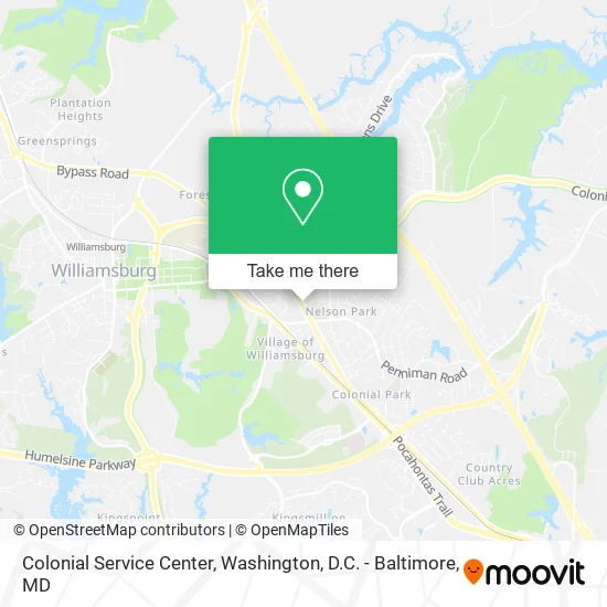 Colonial Service Center map