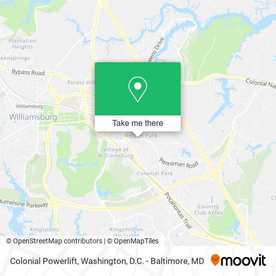Colonial Powerlift map