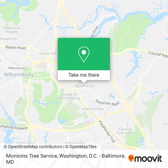 Monsons Tree Service map