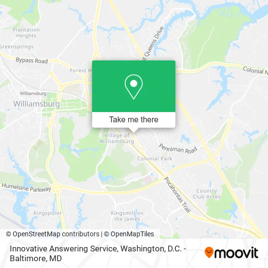 Innovative Answering Service map