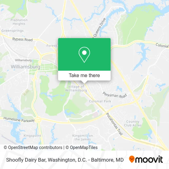 Shoofly Dairy Bar map