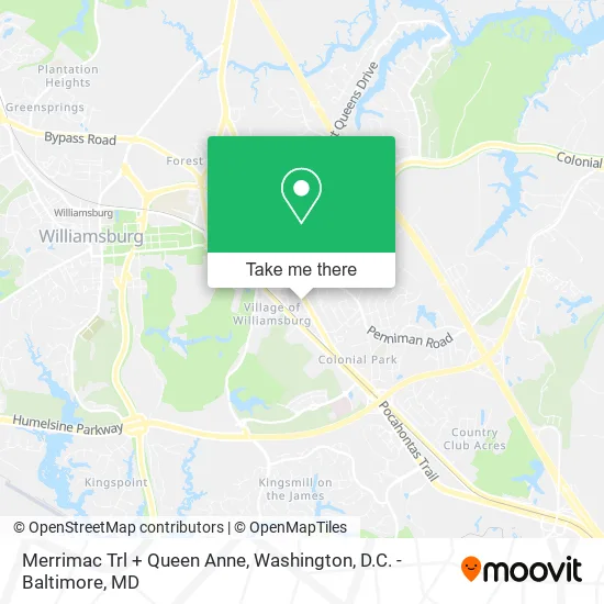 Merrimac Trl + Queen Anne map