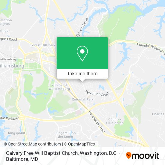 Calvary Free Will Baptist Church map