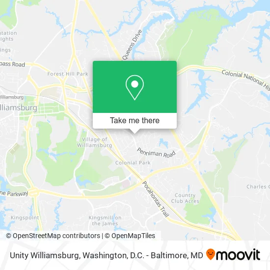 Unity Williamsburg map