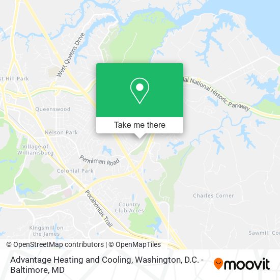 Advantage Heating and Cooling map