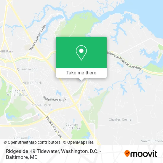 Ridgeside K9 Tidewater map