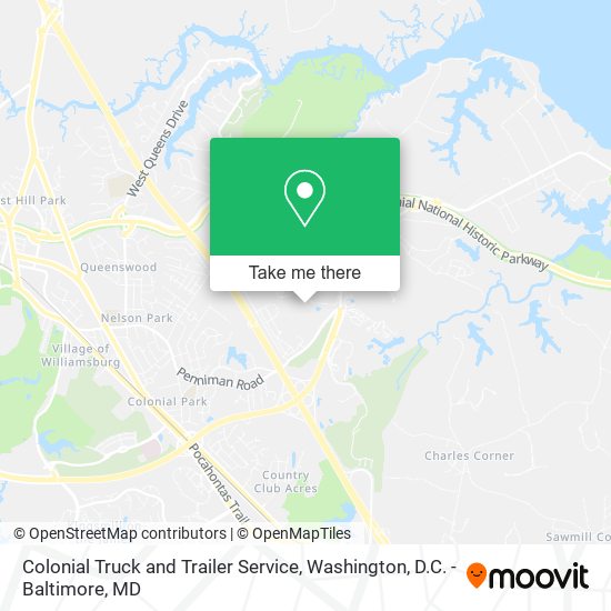 Colonial Truck and Trailer Service map