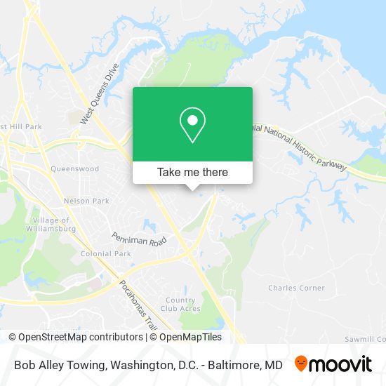 Bob Alley Towing map