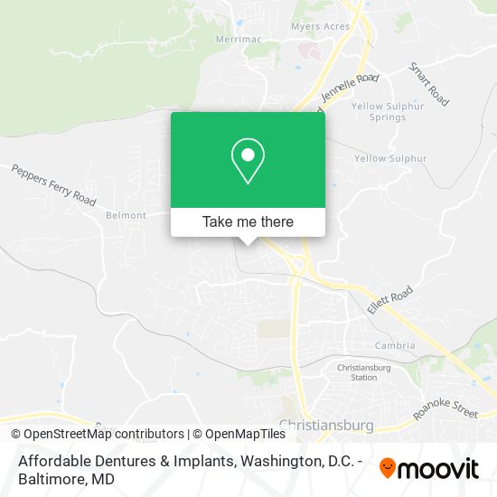 Affordable Dentures & Implants map