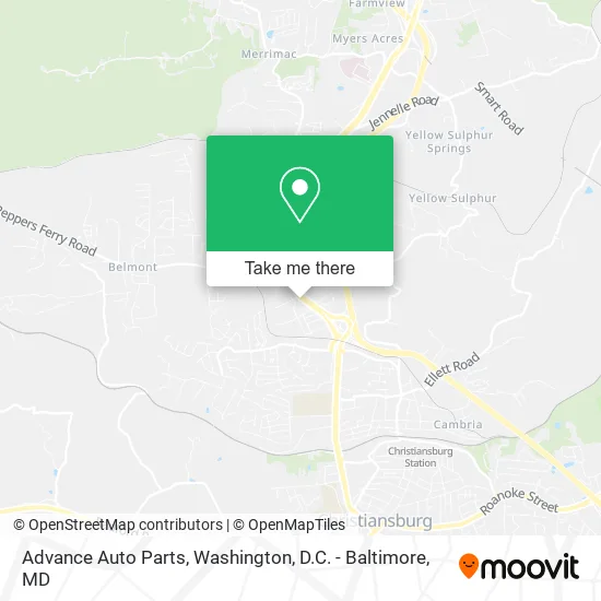 Advance Auto Parts map