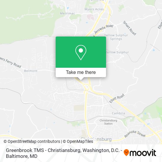 Mapa de Greenbrook TMS - Christiansburg