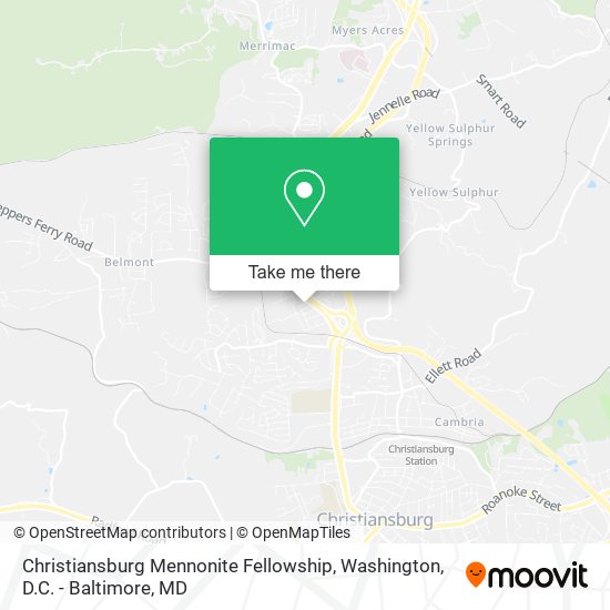 Christiansburg Mennonite Fellowship map