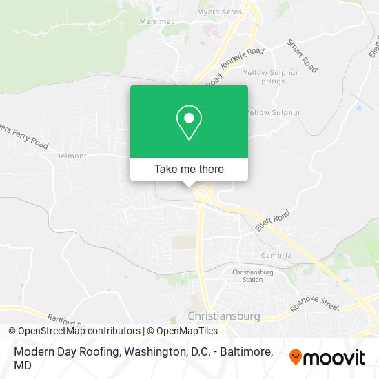 Modern Day Roofing map