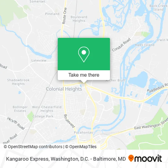 Kangaroo Express map