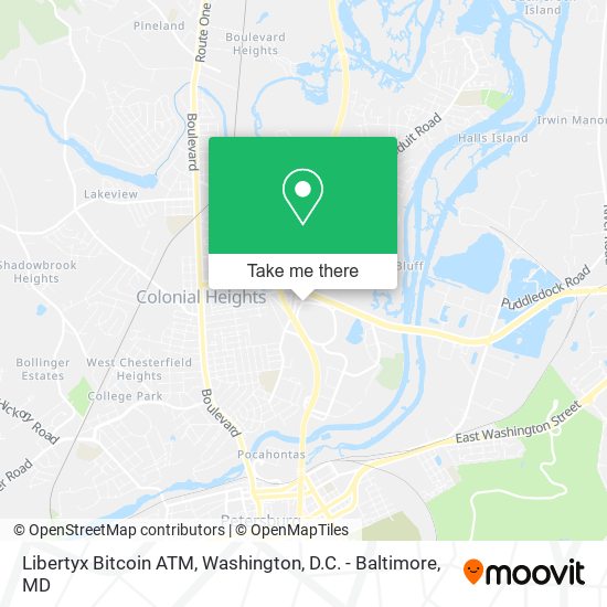 Mapa de Libertyx Bitcoin ATM