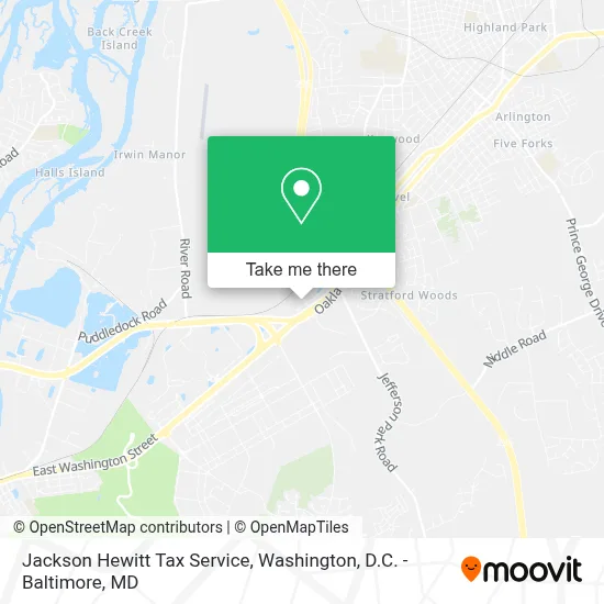Jackson Hewitt Tax Service map