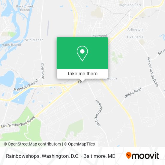 Rainbowshops map