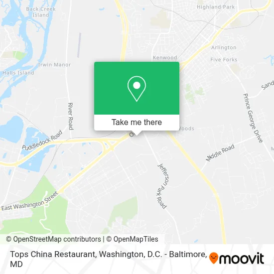 Tops China Restaurant map