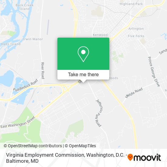 Virginia Employment Commission map