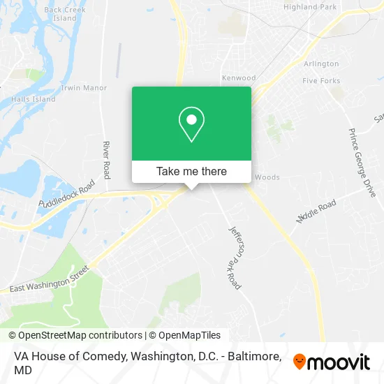 VA House of Comedy map