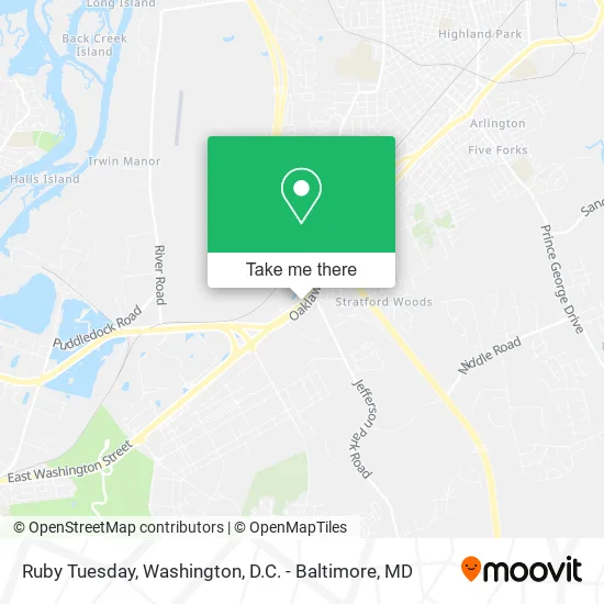 Ruby Tuesday map