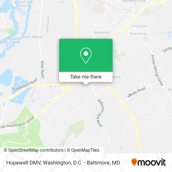 Hopewell DMV map