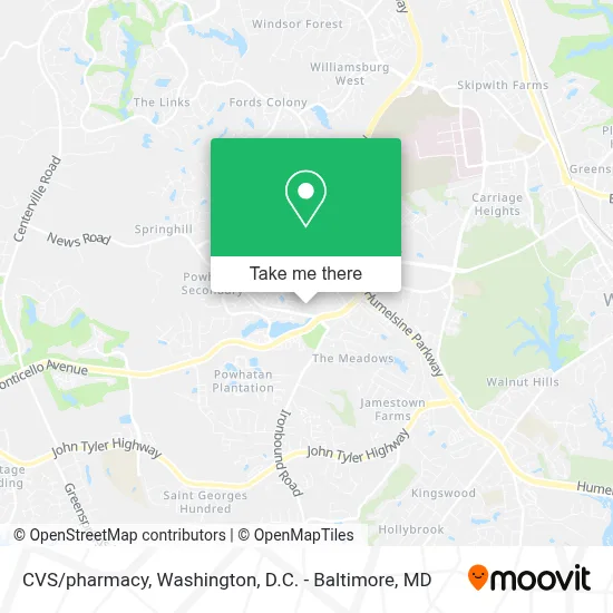 CVS/pharmacy map