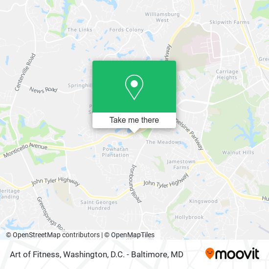 Art of Fitness map