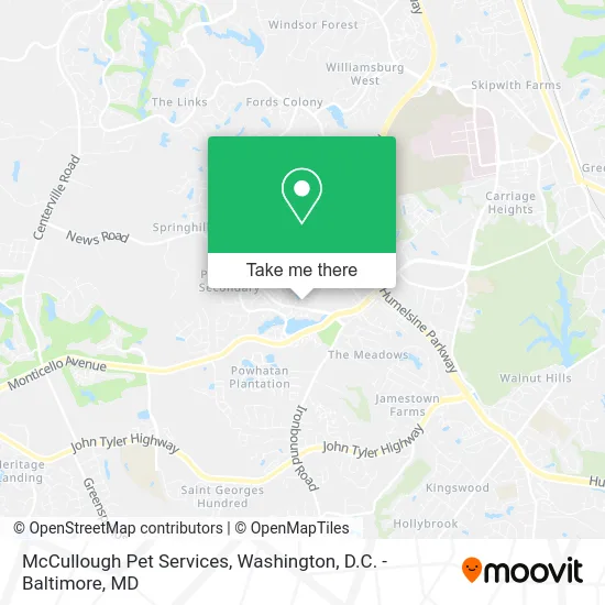 McCullough Pet Services map