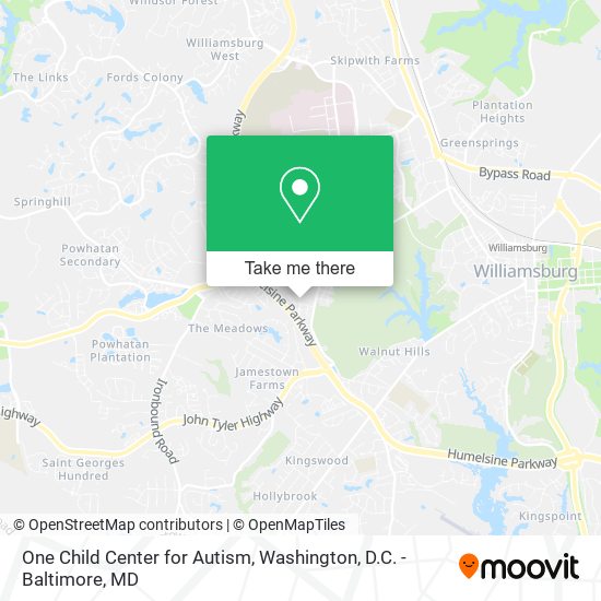 One Child Center for Autism map