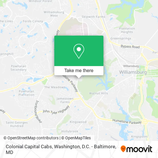 Colonial Capital Cabs map