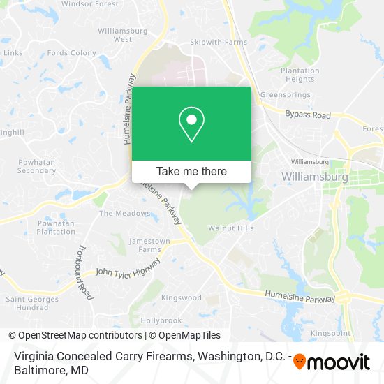 Mapa de Virginia Concealed Carry Firearms