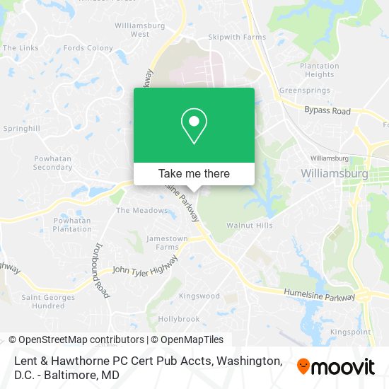 Lent & Hawthorne PC Cert Pub Accts map