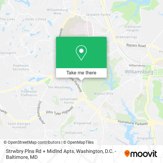 Strwbry Plns Rd + Midlnd Apts map