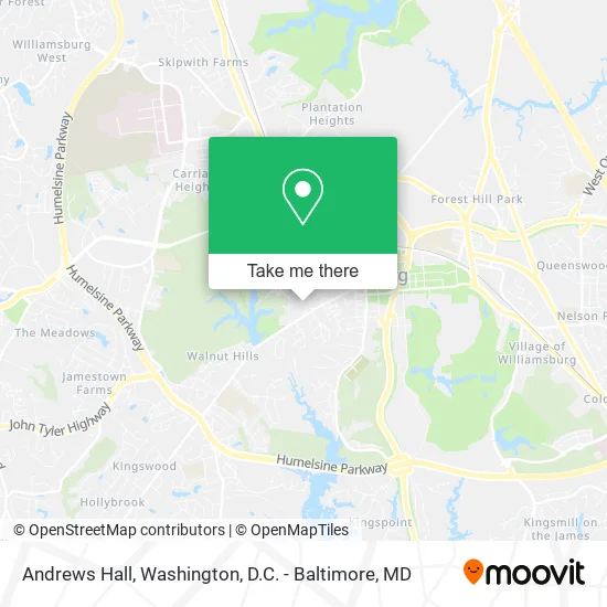 Andrews Hall map
