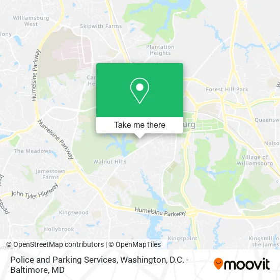 Police and Parking Services map