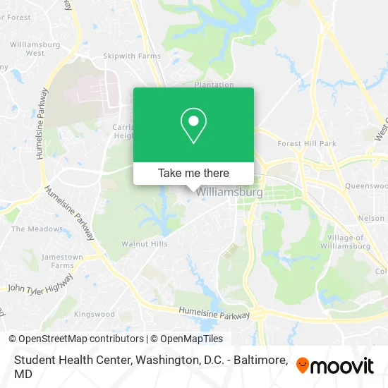 Student Health Center map