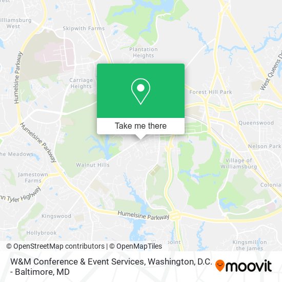 W&M Conference & Event Services map