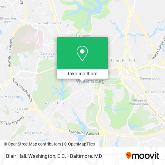 Mapa de Blair Hall
