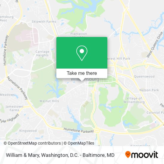 William & Mary map