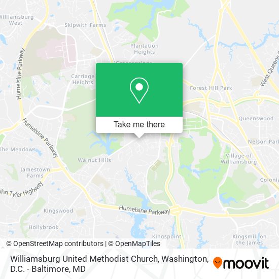 Williamsburg United Methodist Church map