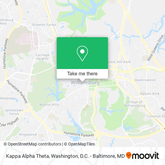 Kappa Alpha Theta map