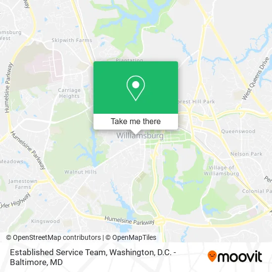 Established Service Team map