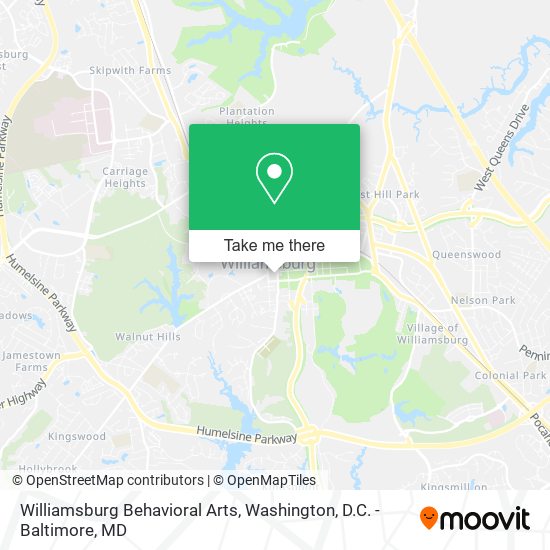 Williamsburg Behavioral Arts map