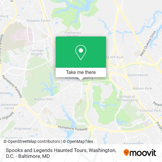 Mapa de Spooks and Legends Haunted Tours